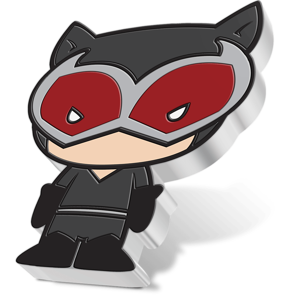 CATWOMAN, 1oz Pure Silver Coin, Series: Chibi Coin Collection DC Comics 2021, Niue, NZ Mint - PARTHAVA COIN