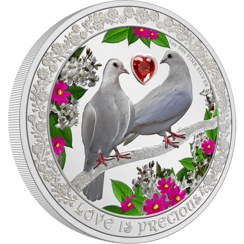 Love is Precious – Doves 1oz Silver Coin, 2022 Niue - PARTHAVA COIN