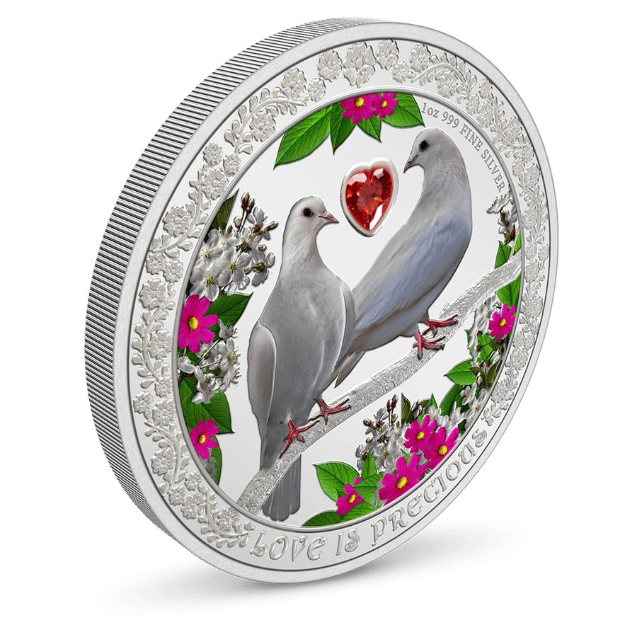 Love is Precious – Doves 1oz Silver Coin, 2022 Niue - PARTHAVA COIN