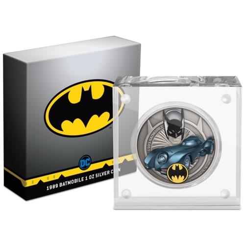 DC Comics - 1989 Batmobile 1oz Silver Coin - PARTHAVA COIN