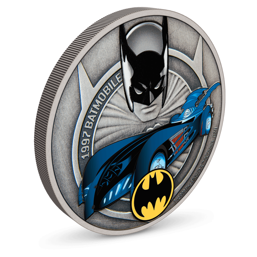 DC Comics - 1997 Batmobile 1oz Silver Coin - PARTHAVA COIN