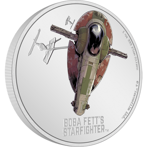 Boba Fett's Starfighter, 1 oz. Pure Silver Coin, 2022 Niue - PARTHAVA COIN