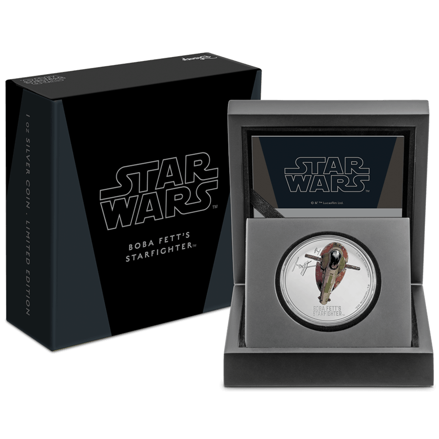 Boba Fett's Starfighter, 1 oz. Pure Silver Coin, 2022 Niue - PARTHAVA COIN