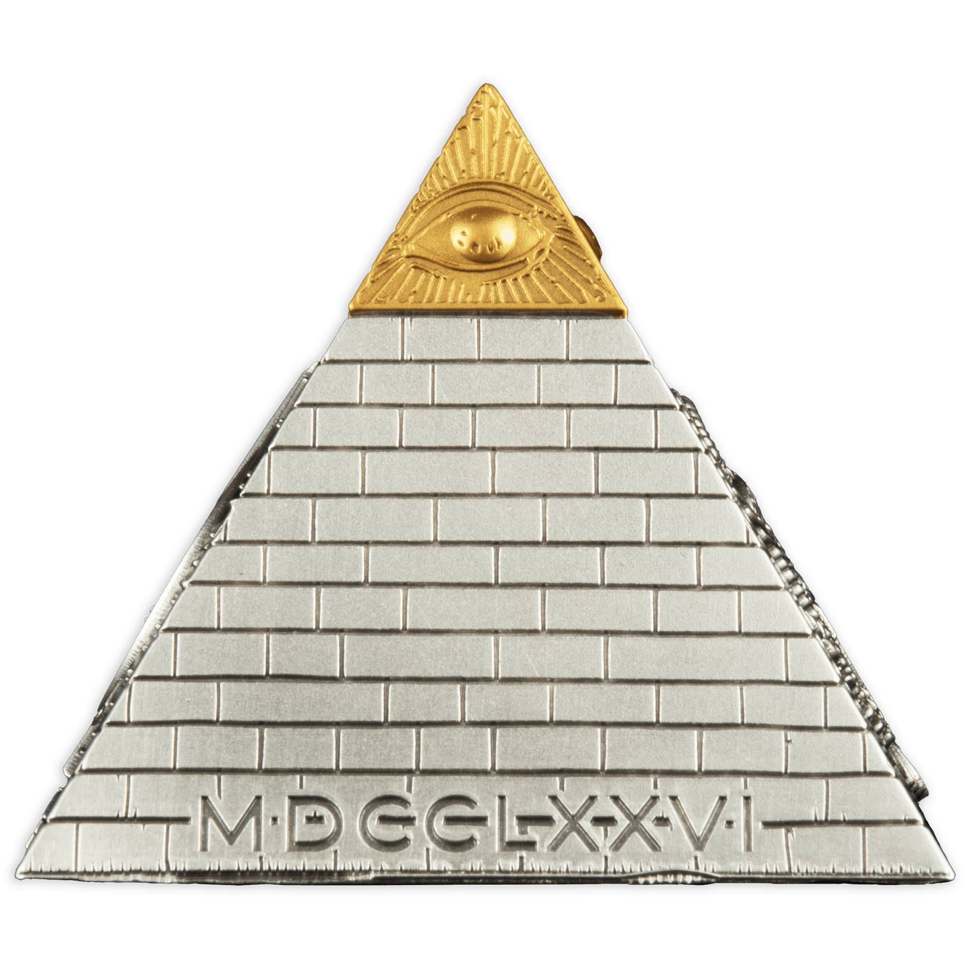 EYE OF PROVIDENCE Pyramid 5 Oz Silver Coin $5 Barbados 2023 - PARTHAVA COIN