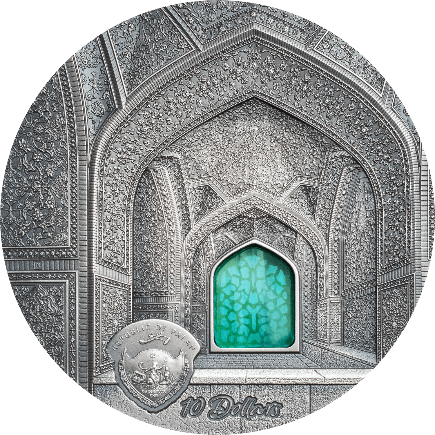 TIFFANY ART Safavid 2 oz Silver Coin $10 Palau 2020 - PARTHAVA COIN