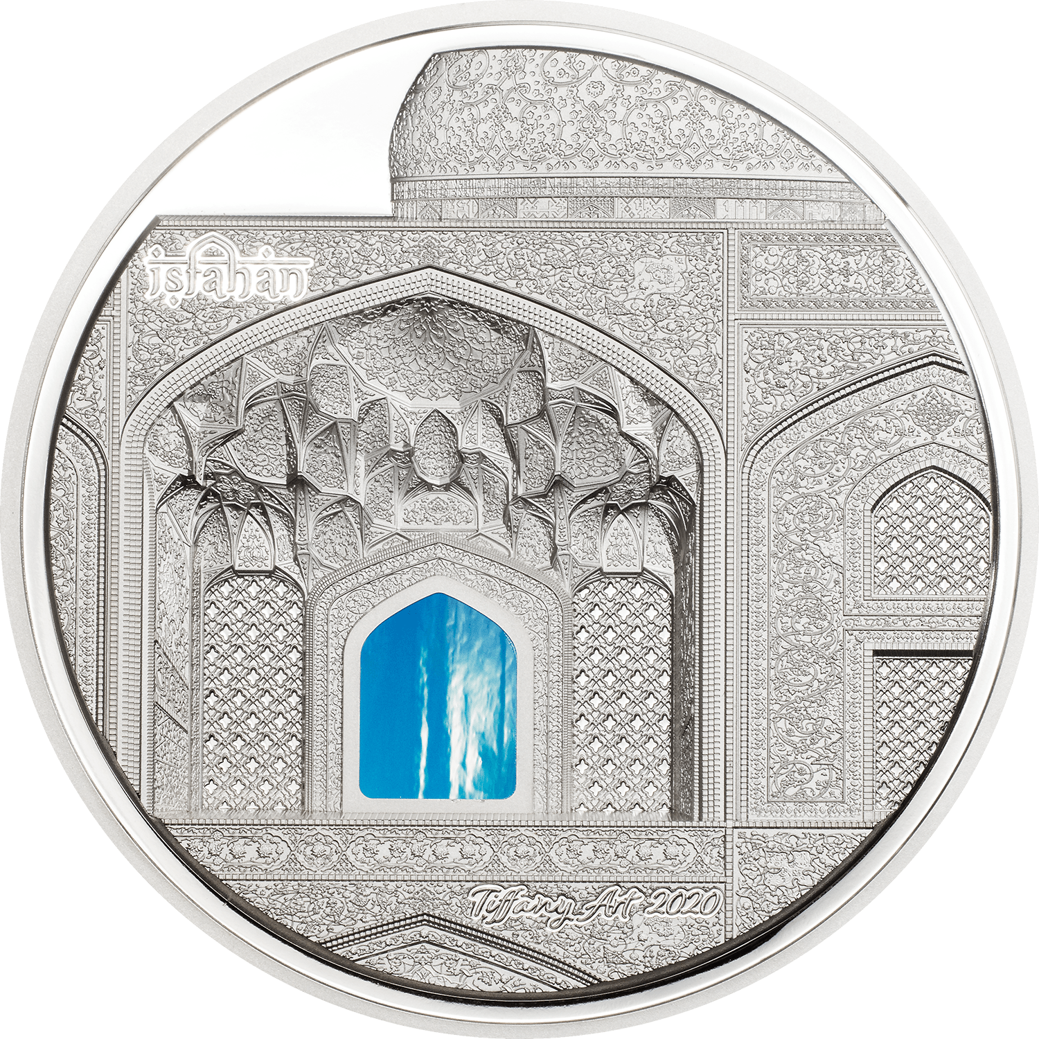 TIFFANY ART Isfahan 3 Oz Silver Coin $20 Palau 2020 - PARTHAVA COIN