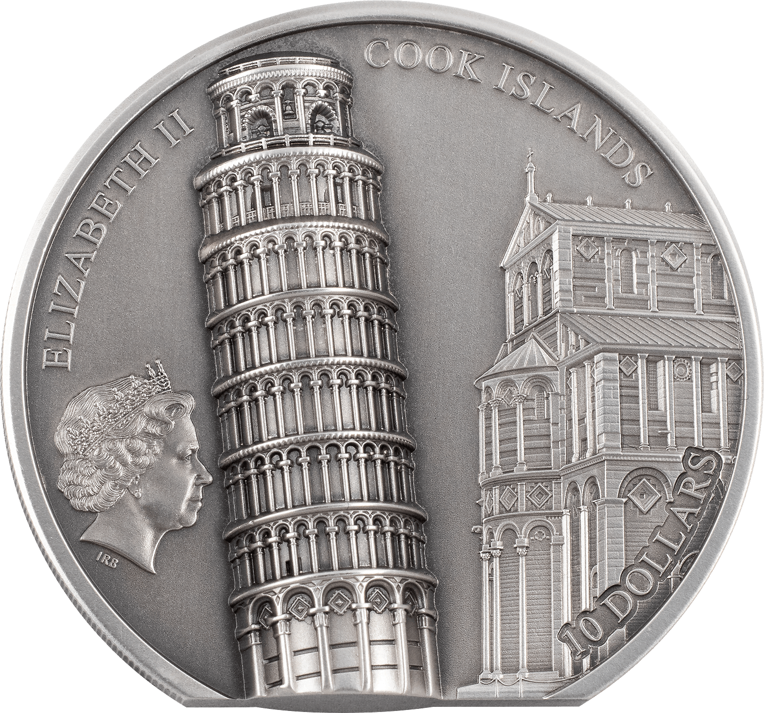 LEANING TOWER OF PISA 2 Oz Silver Coin $10 Cook Islands 2022 - PARTHAVA COIN