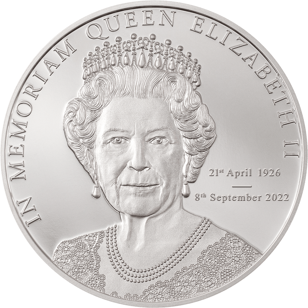 IN MEMORIAM QUEEN ELIZABETH II 1 Oz Silver Coin $5 Cook Islands 2022 - PARTHAVA COIN