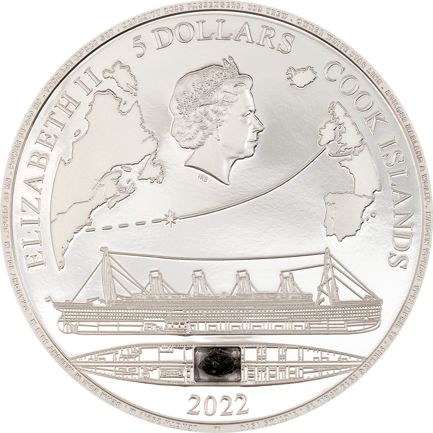 TITANIC 1 Oz Silver Coin $20 Cook Islands 2022 - PARTHAVA COIN