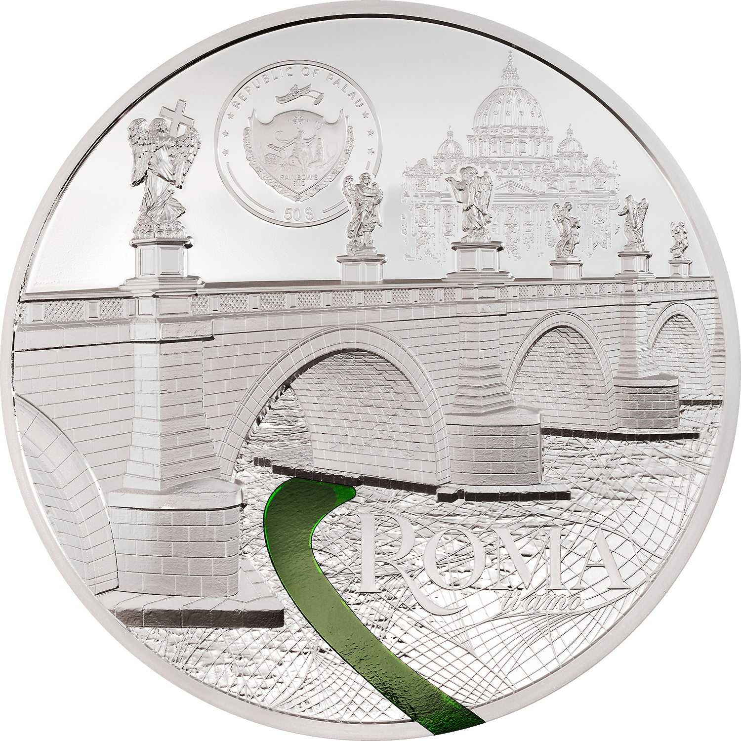 ROMA Tiffany Art Metropolis Rome 1 Kg Kilo Silver Coin $50 Palau 2022 - PARTHAVA COIN
