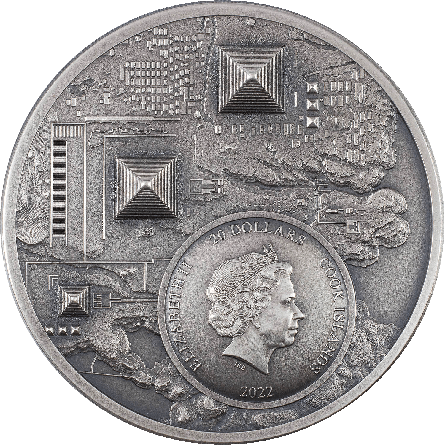 LEGACY OF THE PHARAOHS Antique 3 Oz Silver Coin $20 Cook Islands 2022 - PARTHAVA COIN