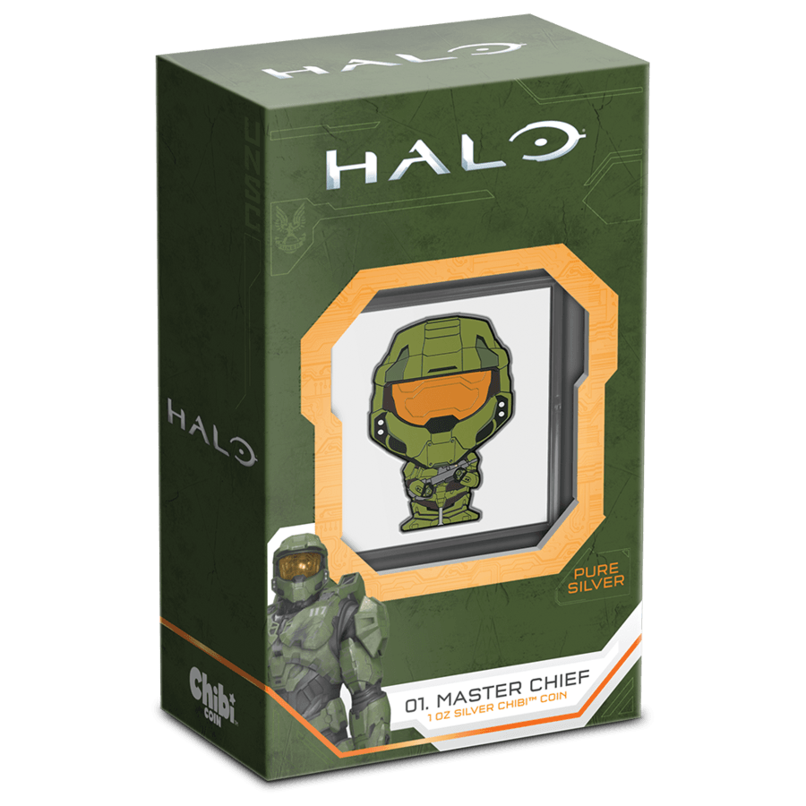 MASTER CHIEF, 1oz Pure Silver Coin, Series: Chibi™ Coin Collection Halo 2021, Niue, NZ Mint - PARTHAVA COIN