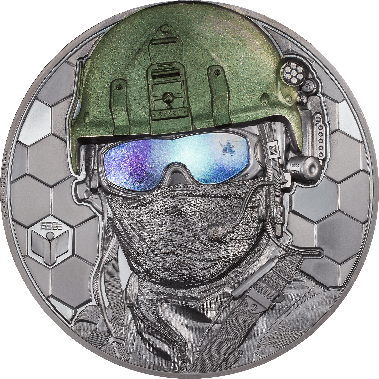 SPECIAL FORCES Real Heroes 1 Kg Kilo Silver Coin $100 Cook Islands 2022 - PARTHAVA COIN