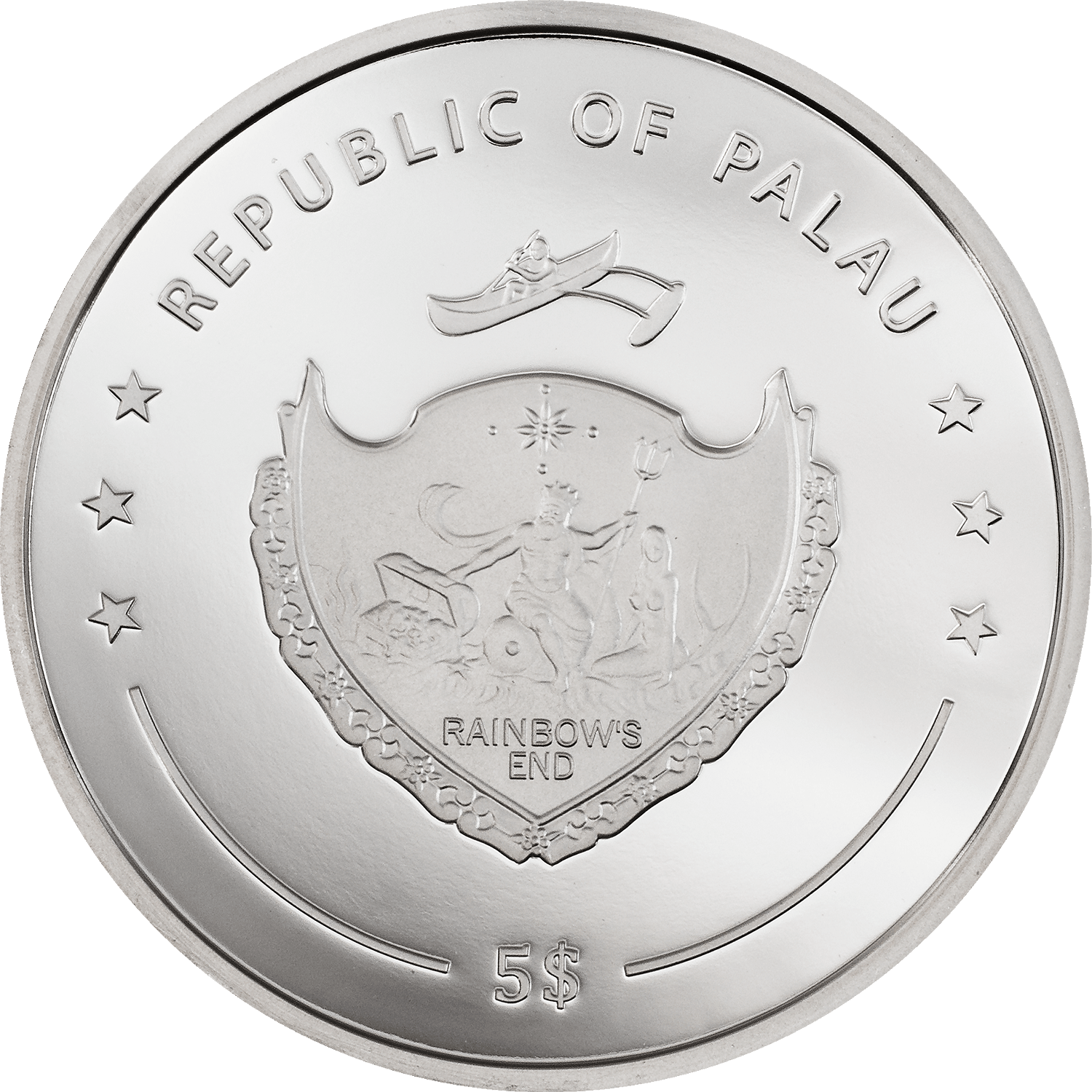 OCEAN BLUE Coloreyezed Eye 1 Oz Silver Coin $5 Palau 2022 - PARTHAVA COIN