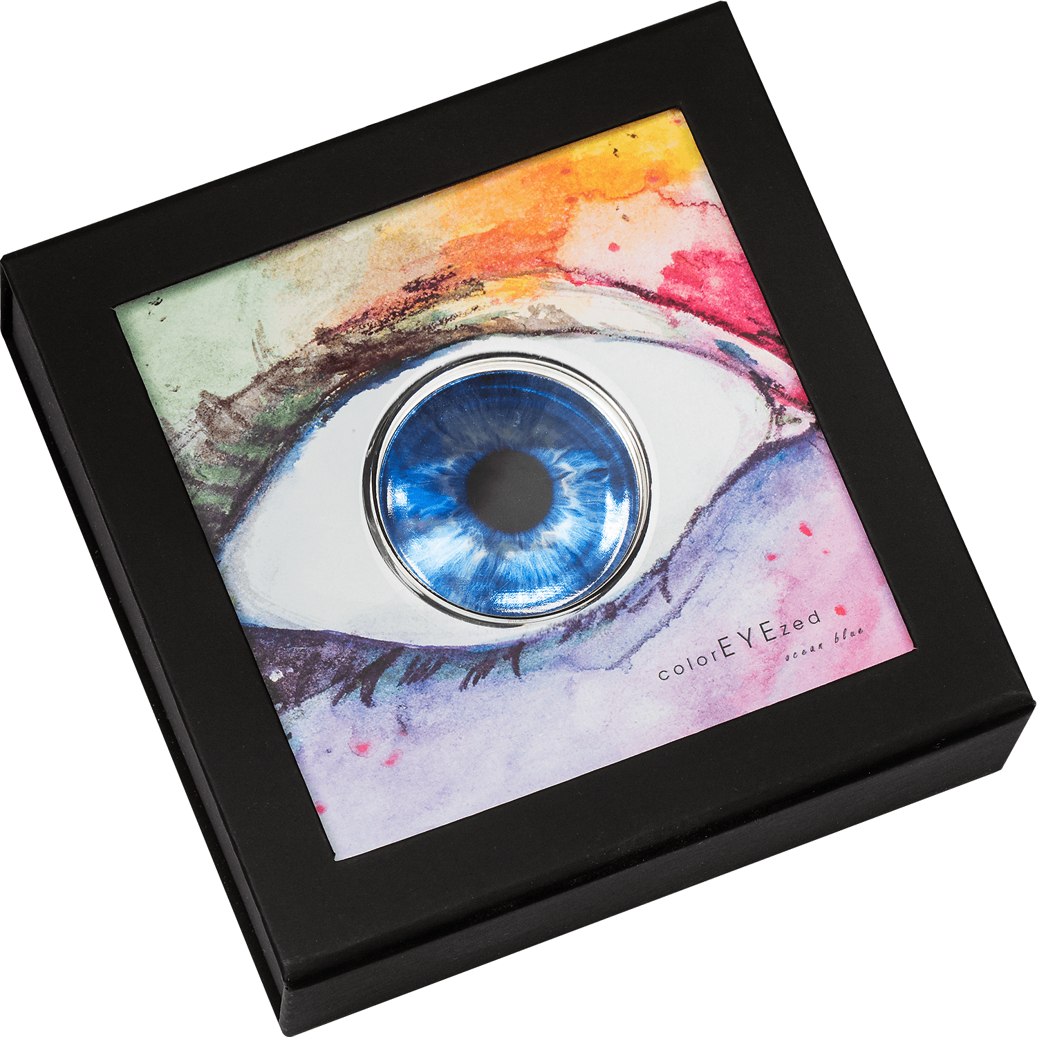 OCEAN BLUE Coloreyezed Eye 1 Oz Silver Coin $5 Palau 2022 - PARTHAVA COIN