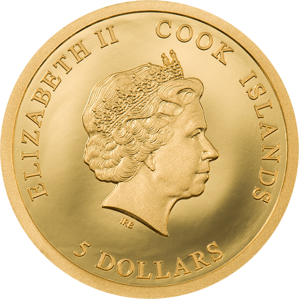 SENJUTSU Iron Maiden Gold Coin $5 Cook Islands 2022 - PARTHAVA COIN