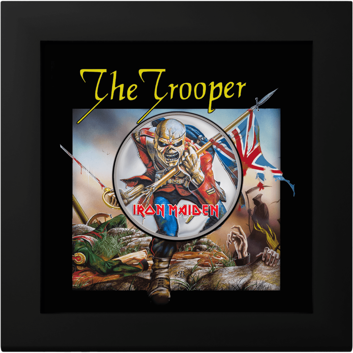 EDDIE THE TROOPER Iron Maiden 1 Oz Silver Coin $5 Cook Islands 2023 - PARTHAVA COIN