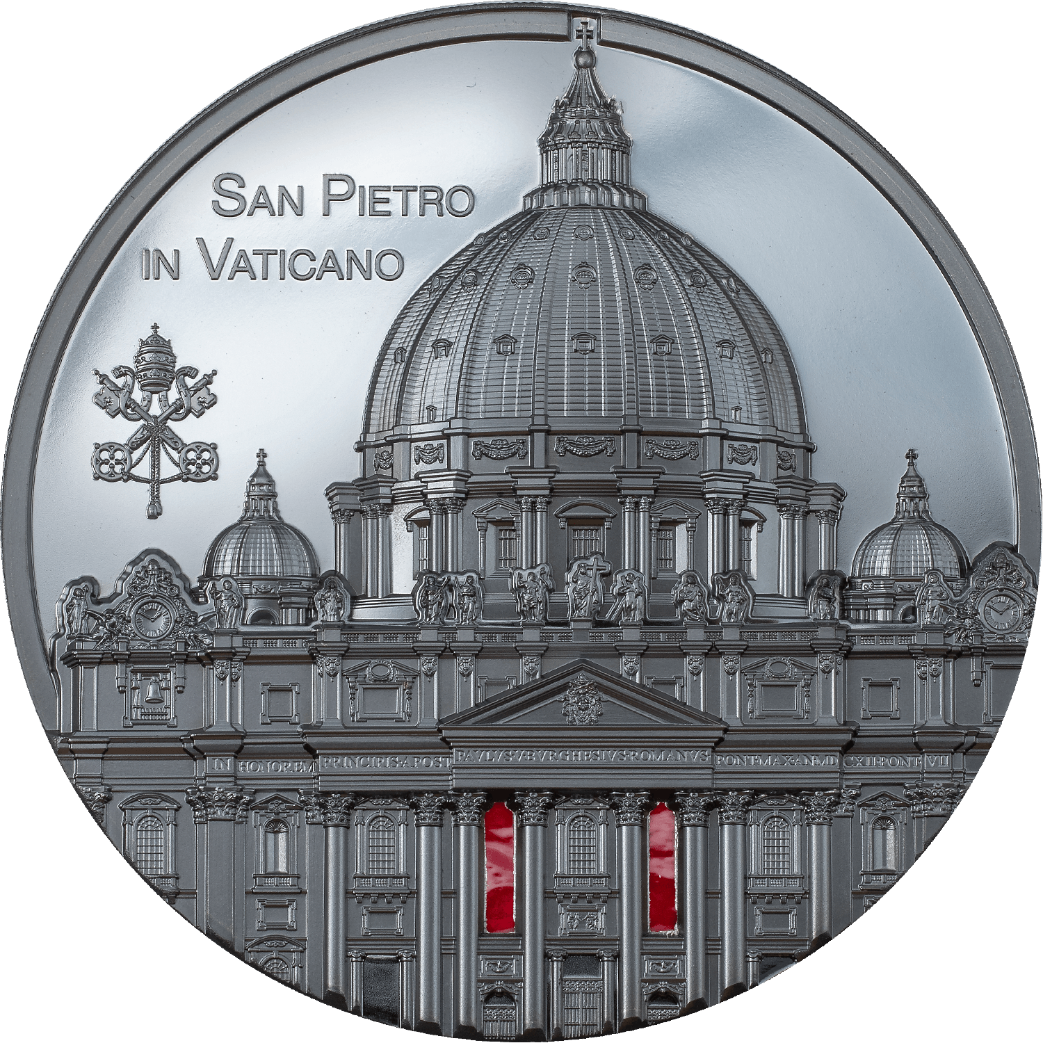 SAN PIETRO IN VATICANO Tiffany Art 5 Oz Silver Coin $25 Palau 2022 - PARTHAVA COIN