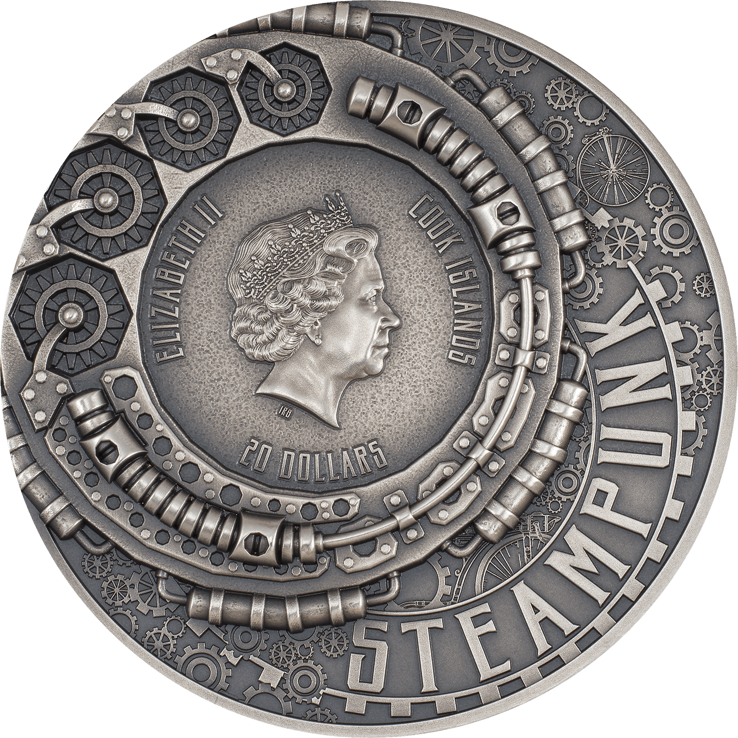 NAUTILUS Steampunk 3 Oz Silver Coin $20 Cook Islands 2022 - PARTHAVA COIN
