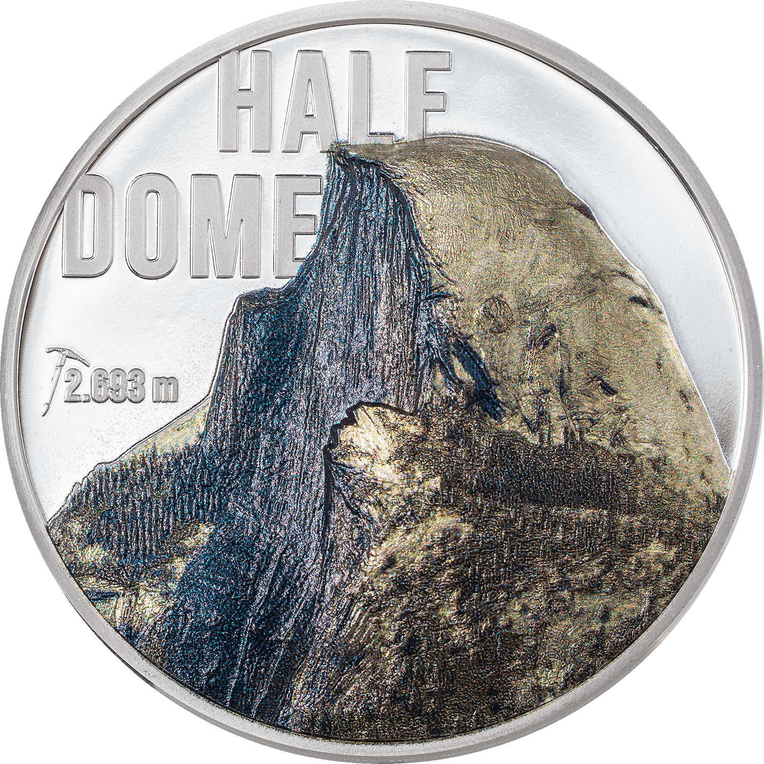 HALF DOME Mountains 2 Oz Silver Coin $10 Cook Islands 2023 - PARTHAVA COIN