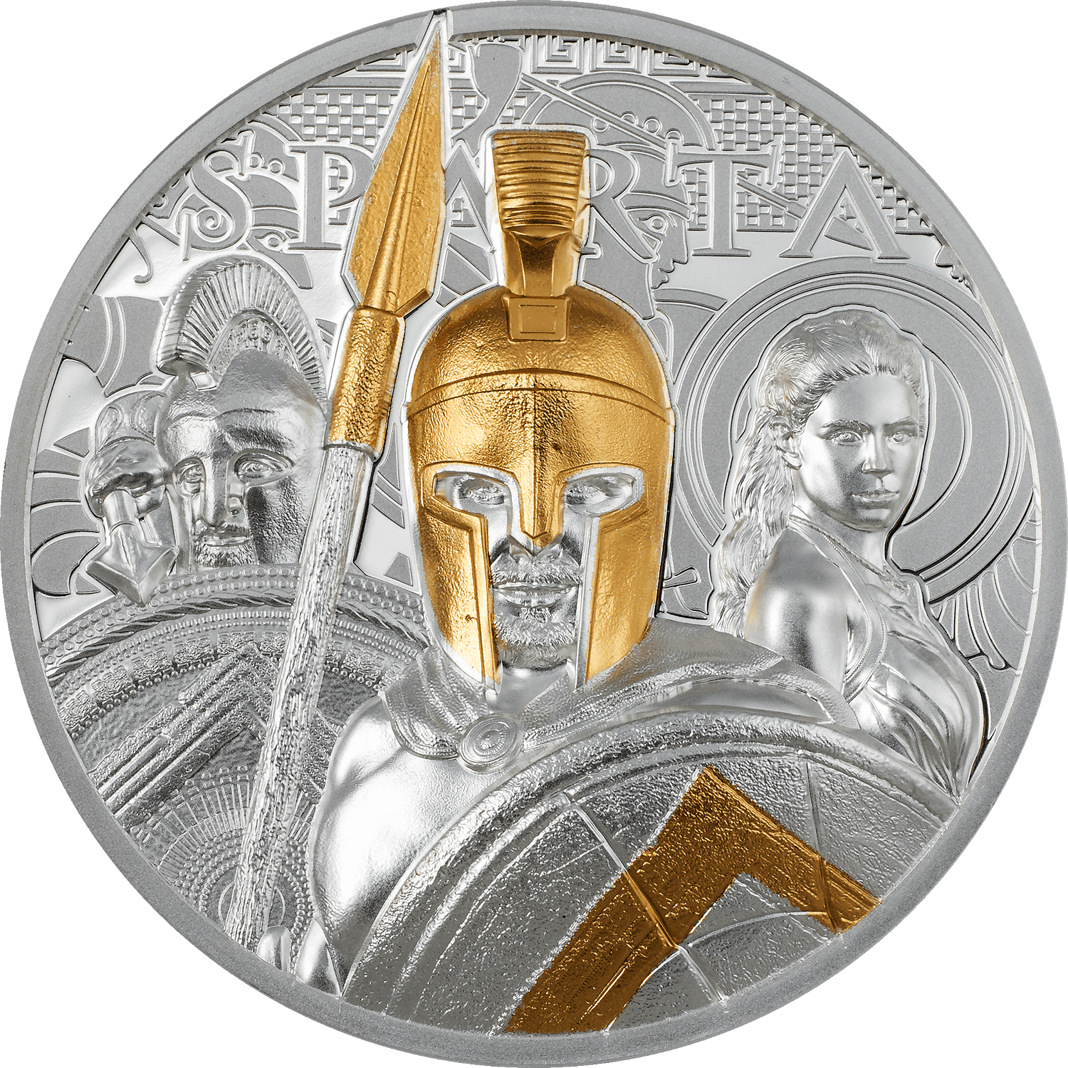 SPARTA 3 Oz Silver Coin $20 Cook Islands 2023 - PARTHAVA COIN
