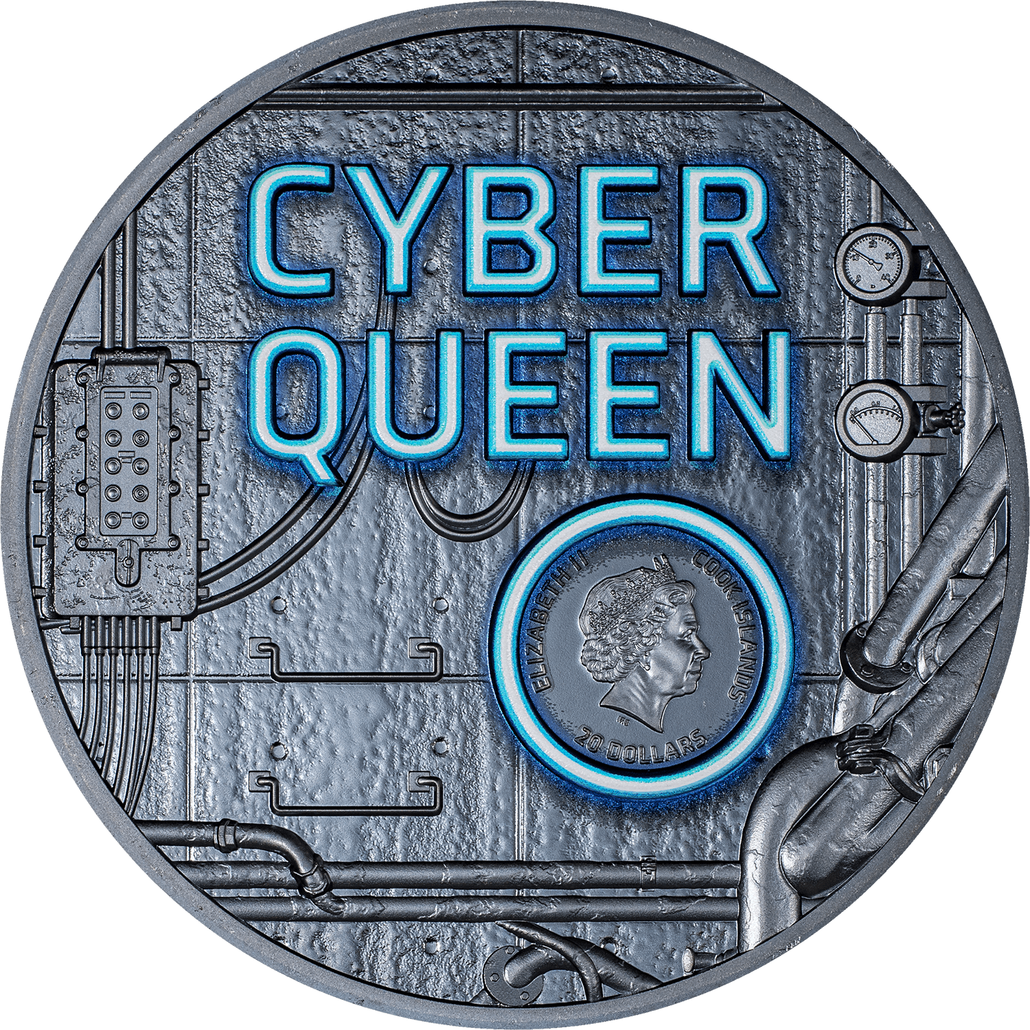 CYBER QUEEN 3 Oz Silver Coin $20 Cook Islands 2023 - PARTHAVA COIN