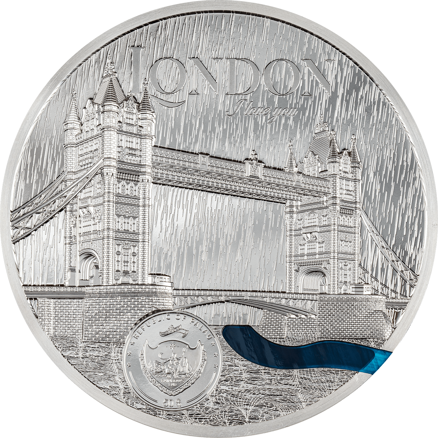 LONDON Tiffany Art Metropolis 1 Kg Kilo Silver Coin 50$ Palau 2023