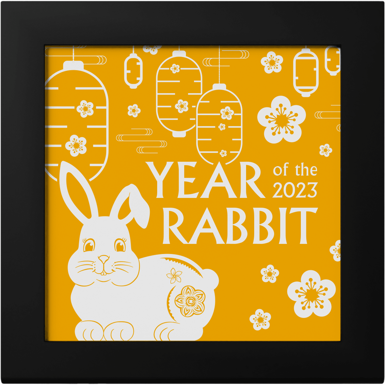 SWEET RABBIT Lunar Collection Gilded 1 Oz Silver Coin 1000 Togrog Mongolia 2023 - PARTHAVA COIN