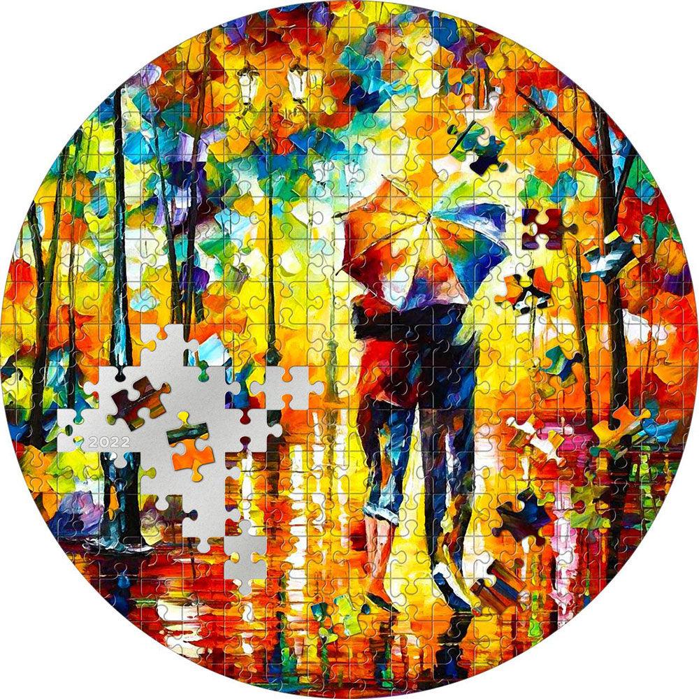 COUPLE UNDER ONE UMBRELLA Leonid Afremov Micropuzzle Treasures 3 Oz Silver Coin $20 Palau 2022 - PARTHAVA COIN