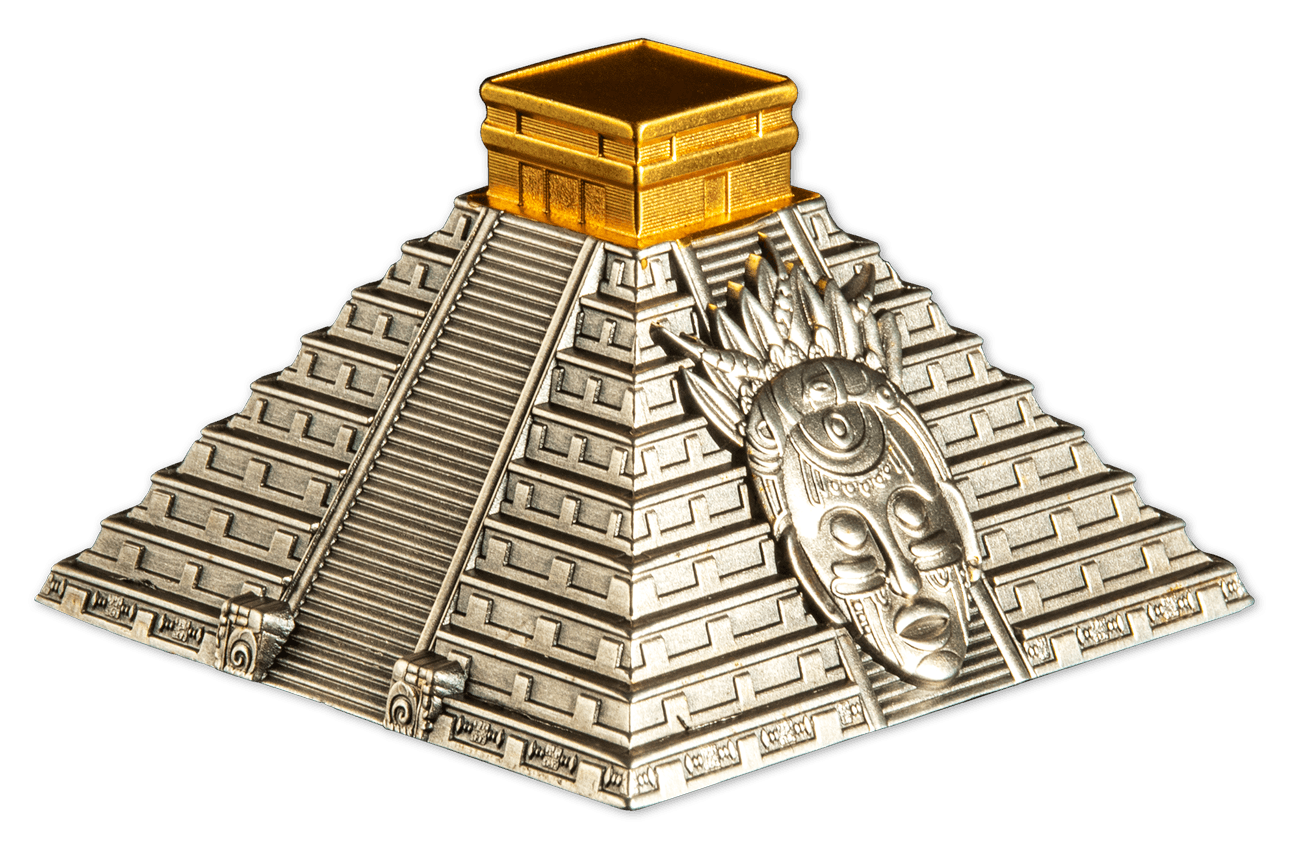MAYAN PYRAMID OF CHICHEN ITZA 5 Oz Silver Coin 50 Cordobas Nicaragua 2022 - PARTHAVA COIN