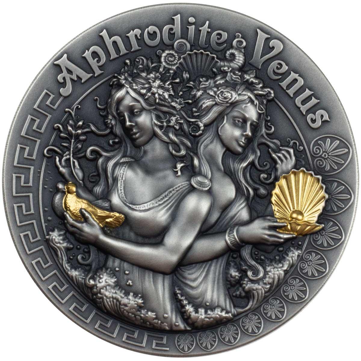 APHRODITE AND VENUS STRONG AND BEAUTIFUL GODDESSES 2 OZ Silver Coin 5$ Niue 2020 - PARTHAVA COIN