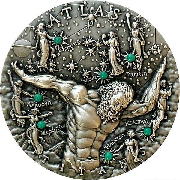 ATLAS Titans Glow in the Dark 2 Oz Silver Coin 2$ Niue 2020 - PARTHAVA COIN