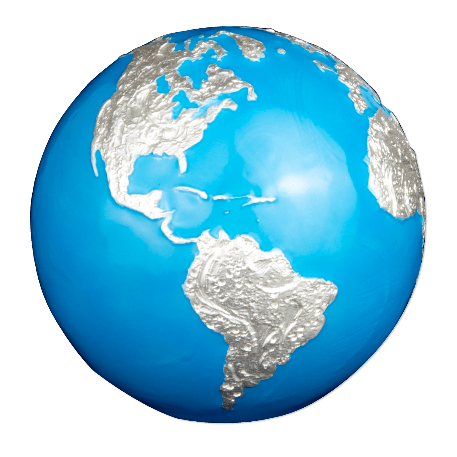 BLUE MARBLE Glow in the Dark Spherical 3 Oz Silver Coin $5 Barbados 2023 - PARTHAVA COIN