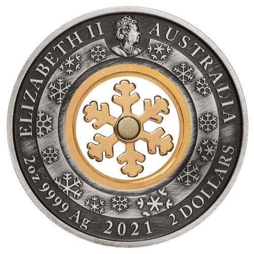 CHRISTMAS WONDERLAND 2 Oz Silver Coin $2 Australia 2021 - PARTHAVA COIN