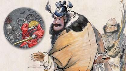 ZHONG KUI Gilded Asian Mythology 3 Oz Silver Coin 20$ Cook Islands 2020 - PARTHAVA COIN