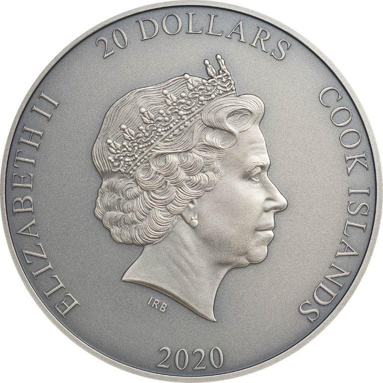 ZHONG KUI Gilded Asian Mythology 3 Oz Silver Coin 20$ Cook Islands 2020 - PARTHAVA COIN