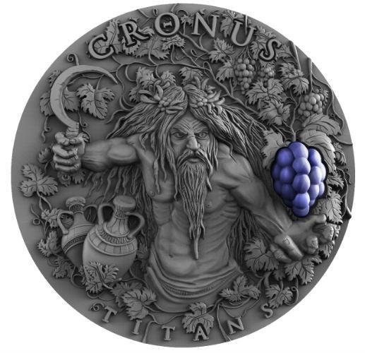CRONUS Greek Titans 2 Oz Silver Coin 2$ Niue 2018 - PARTHAVA COIN