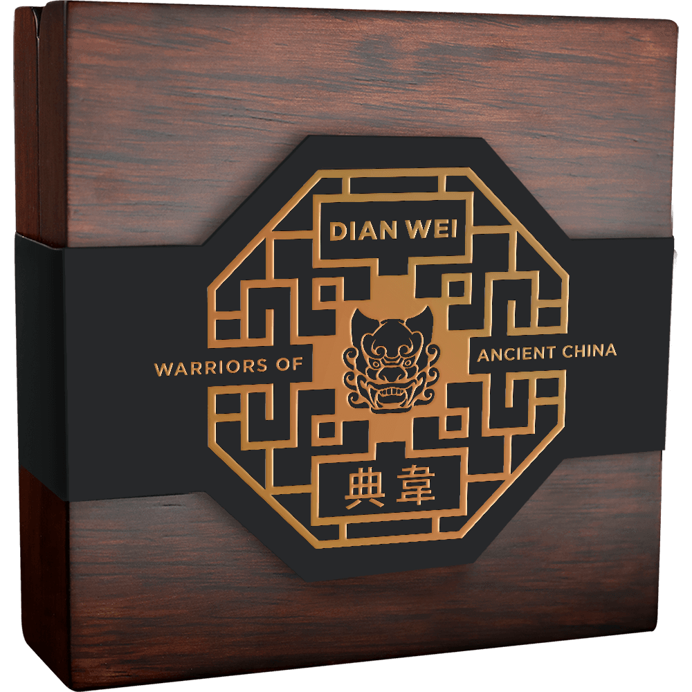 DIAN WEI Warriors of Ancient China Gold Plating 3 Oz Silver Coin 5$ Niue 2021 - PARTHAVA COIN