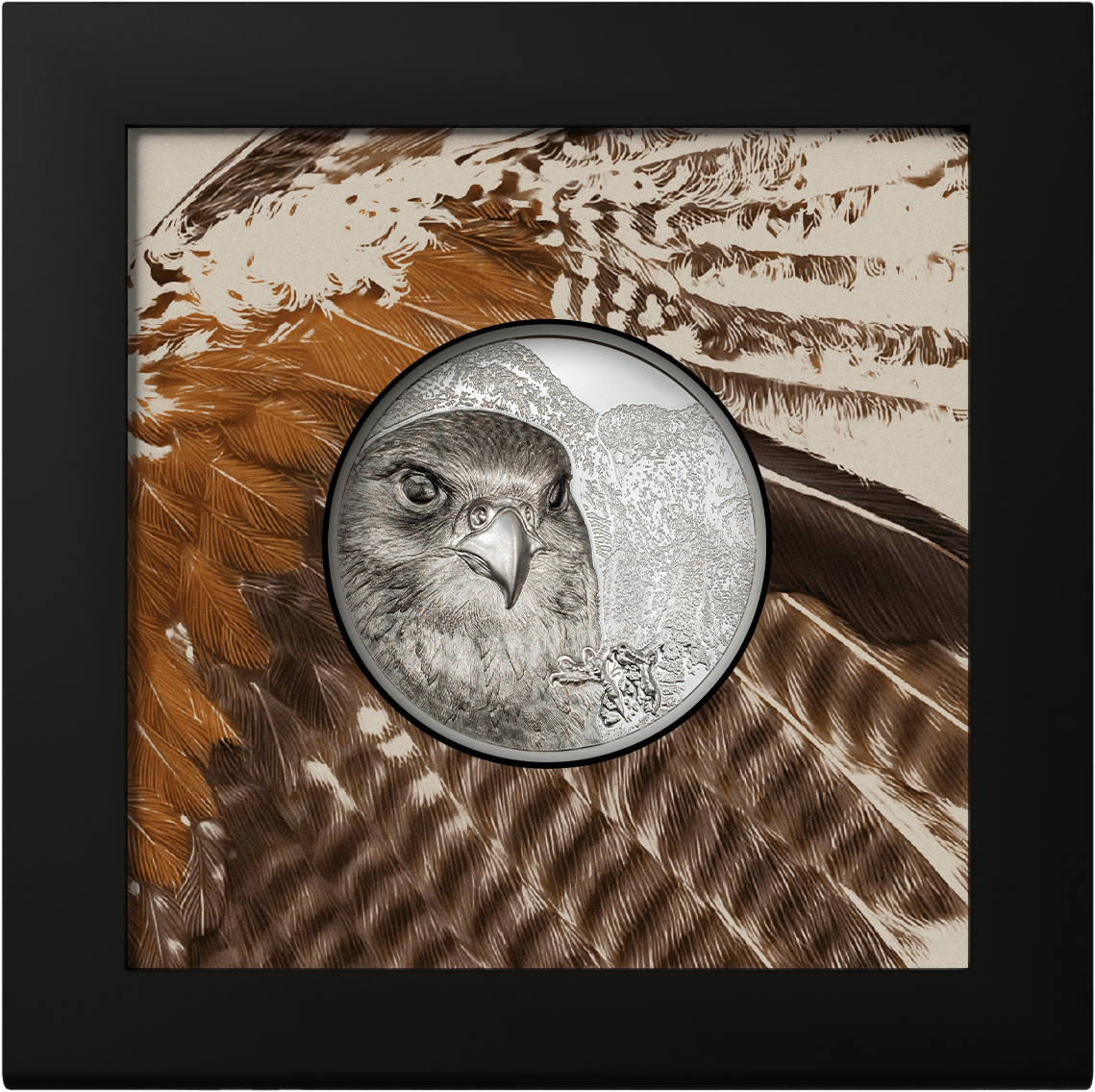 FALCON Wild Mongolia 3 Oz Silver Coin 2000 Togrog Mongolia 2023 - PARTHAVA COIN