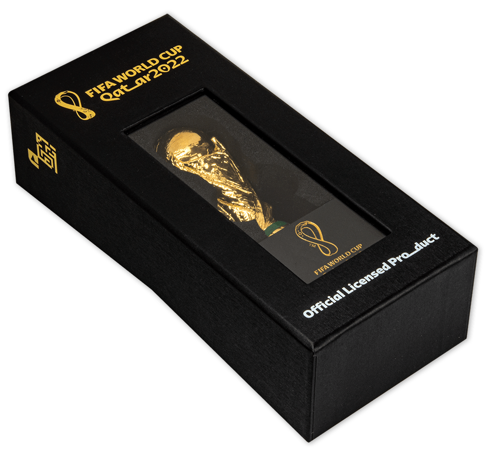 OFFICIAL FIFA WORLD CUP TROPHY™ REPLICA 1 Kg Pure Silver Ag999, Gold-Plated - PARTHAVA COIN