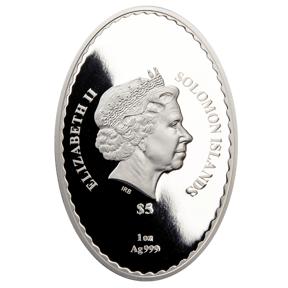 FATHER FROST SNOW MAIDEN Matrioshka Doll 1 Oz Silver Coin $5 Solomon Islands 2023 - PARTHAVA COIN