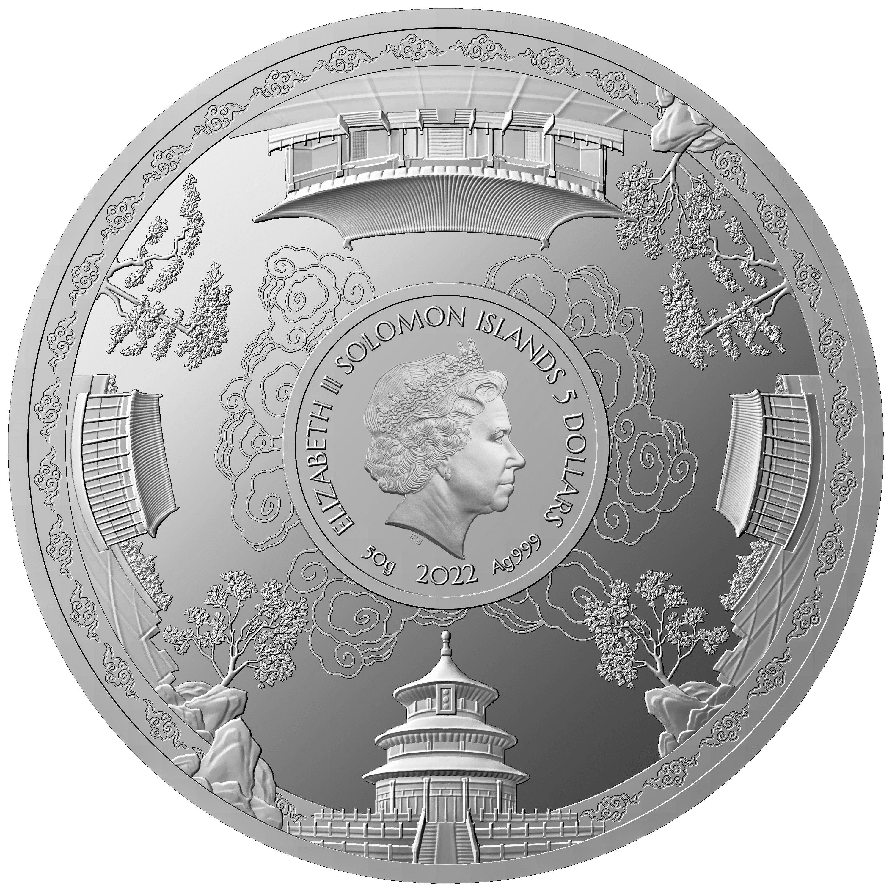 GOLD PANDA 40th Anniversary Silver Coin $5 Solomon Islands 2022 - PARTHAVA COIN