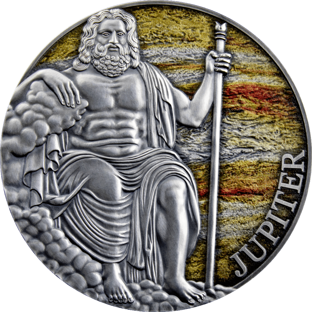 JUPITER Planets and Gods 3 Oz Silver Coin 3000 Francs Cameroon 2021 - PARTHAVA COIN
