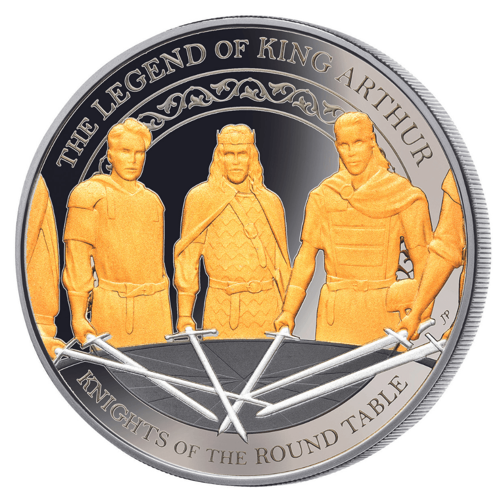 LEGEND OF KING ARTHUR Set 4 oz Silver Coins(4x1 oz) 5$ Samoa 2022 - PARTHAVA COIN