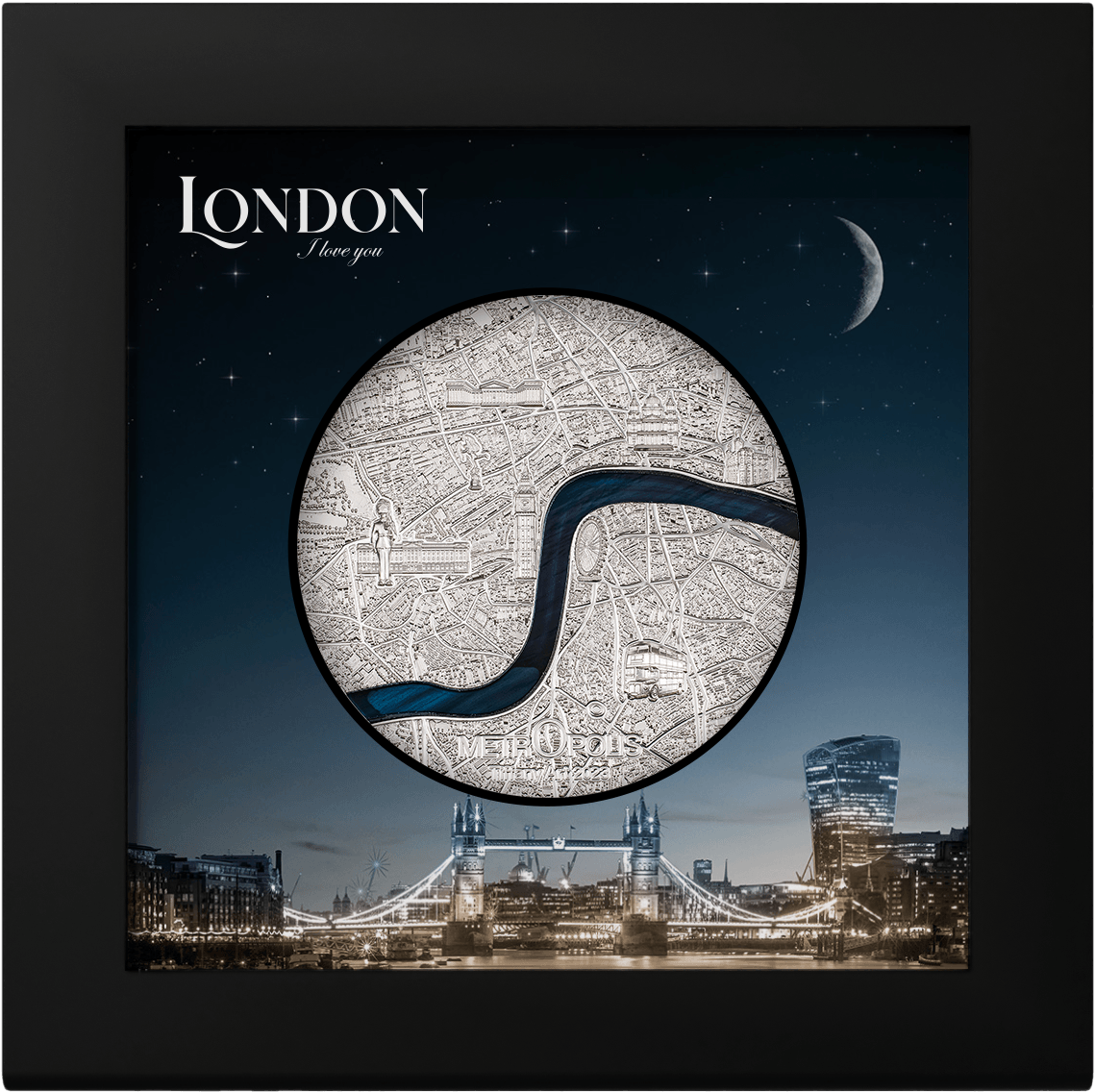 LONDON Tiffany Art Metropolis 3 Oz Silver Coin $20 Palau 2023 - PARTHAVA COIN