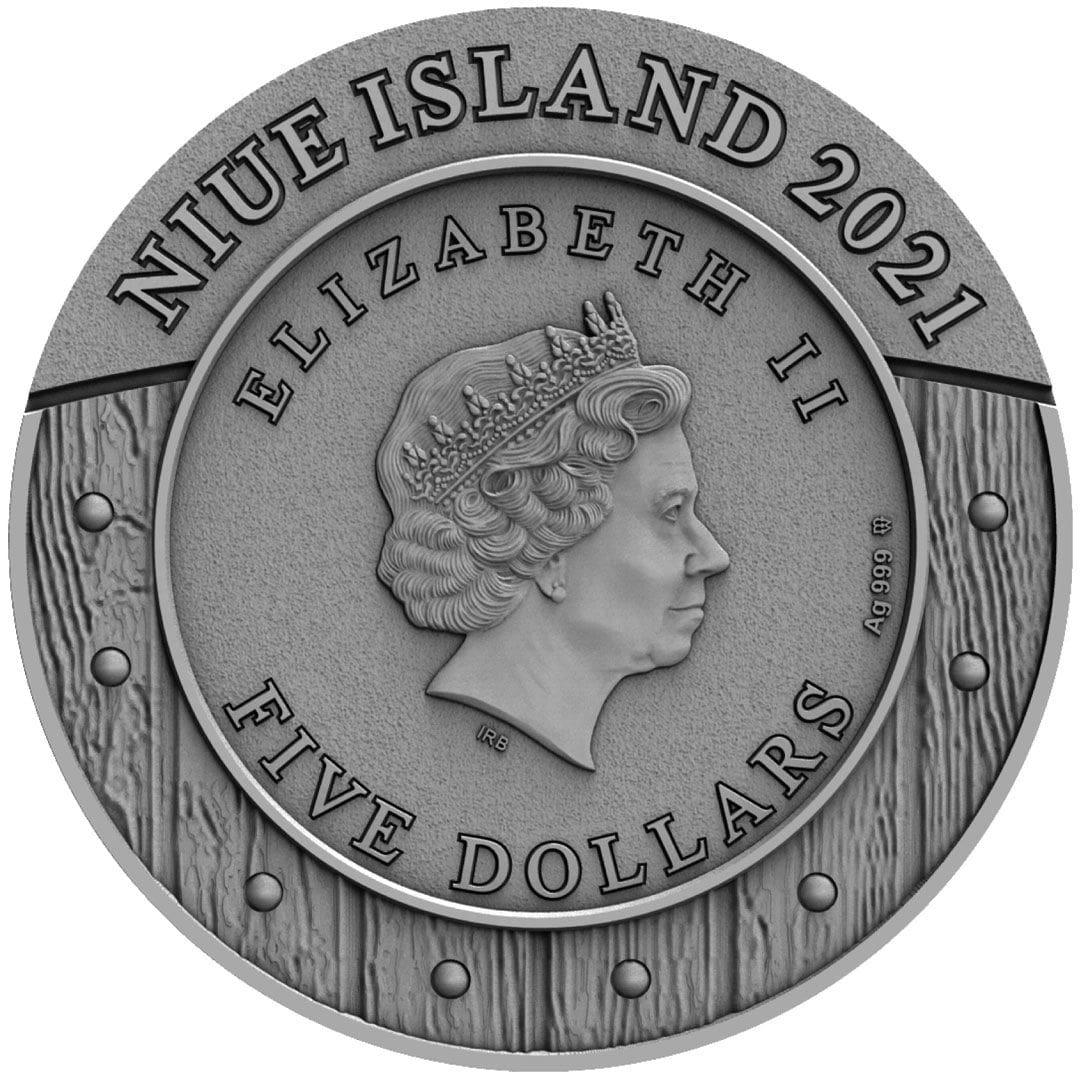 MULAN Woman Warrior III 2 Oz Silver Coin 5$ Niue 2021 - PARTHAVA COIN