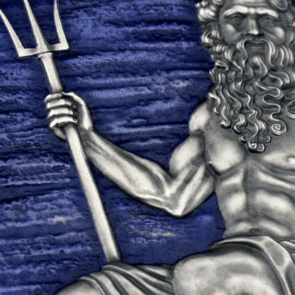 NEPTUNE Planets and Gods 3 Oz Silver Coin 3000 Francs Cameroon 2021 - PARTHAVA COIN