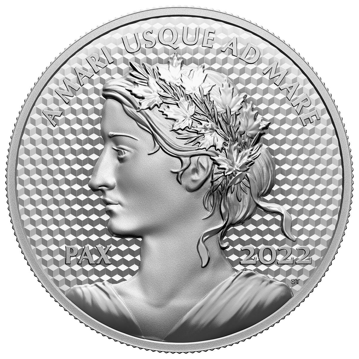 PEACE DOLLAR 5 Oz Silver Coin $50 Canada 2022 - PARTHAVA COIN