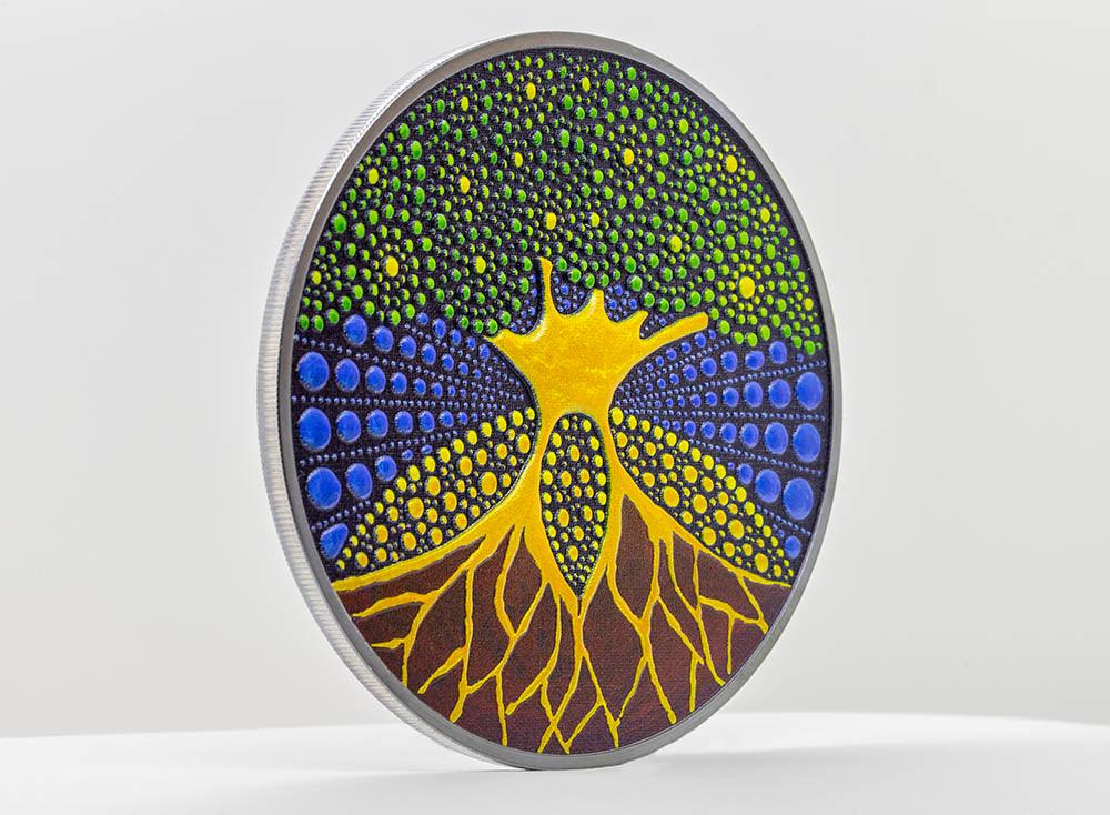 TREE OF LIFE Dot Art 3 Oz Silver Coin 20$ Palau 2020 - PARTHAVA COIN