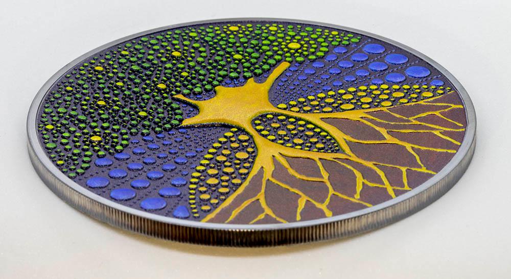 TREE OF LIFE Dot Art 3 Oz Silver Coin 20$ Palau 2020 - PARTHAVA COIN
